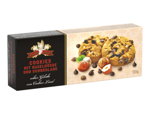 COOKIES MIT HASELNÜSSE UND SCHOKOLADE