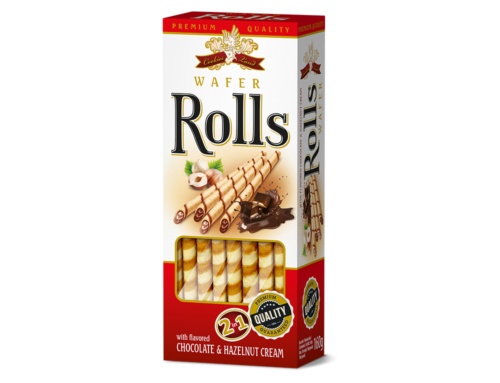 Wafer Rolls 160g 2 in 1 Chocolate Hazelnut